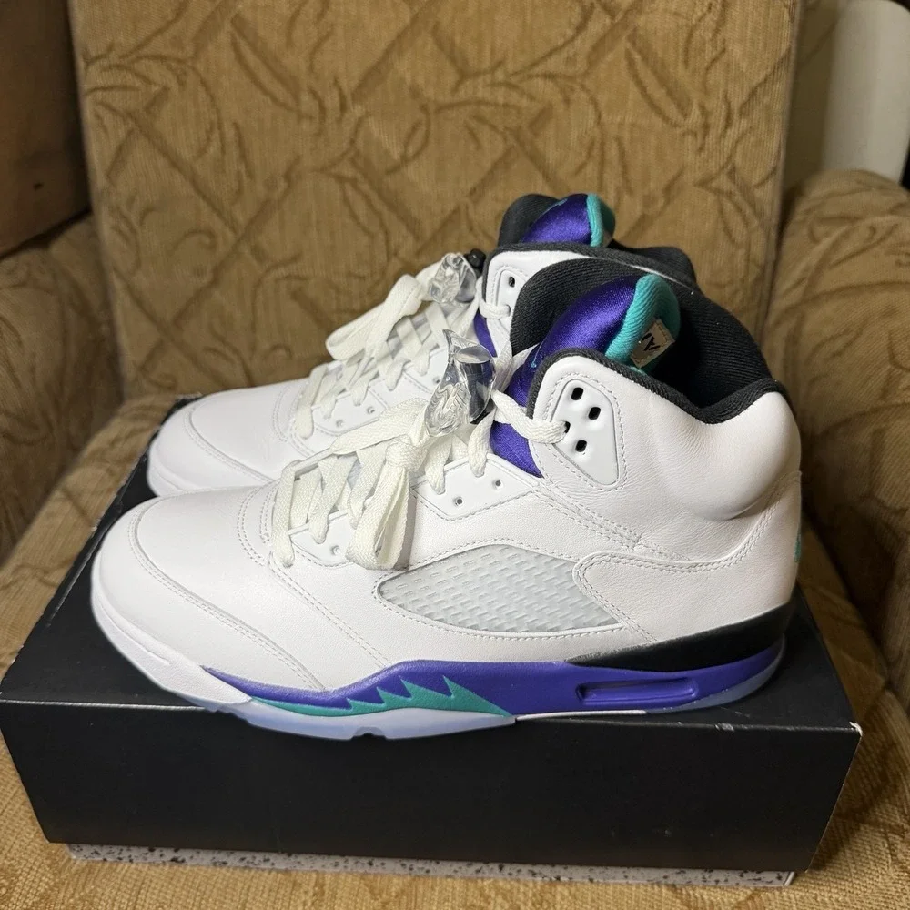 Air Jordan 5 Retro Grape 2025 HQ7978-100 Sneakers Size 10 Brand New